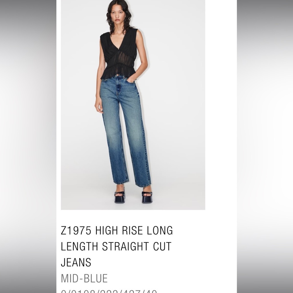 Womens Zara straight jeans like new